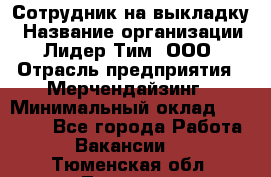 Сотрудник на выкладку › Название организации ­ Лидер Тим, ООО › Отрасль предприятия ­ Мерчендайзинг › Минимальный оклад ­ 18 000 - Все города Работа » Вакансии   . Тюменская обл.,Тюмень г.